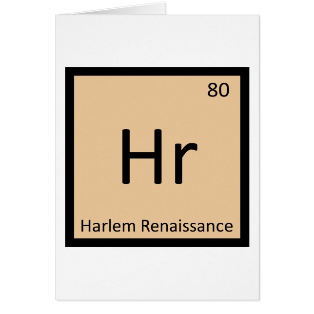 Hr - Harlem Renaissance Art Periodic Table Symbol (Front)