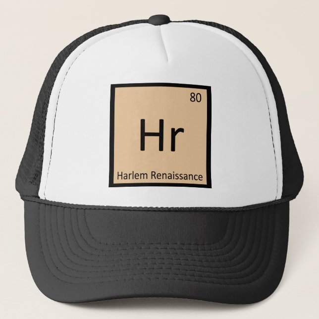 Hr - Harlem Renaissance Art Periodic Table Symbol Trucker Hat (Front)