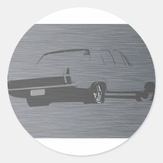 HR Holden Stainless Steel Classic Round Sticker
