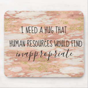 HR Human Resources Hug Office Work Humour Mouse Mat