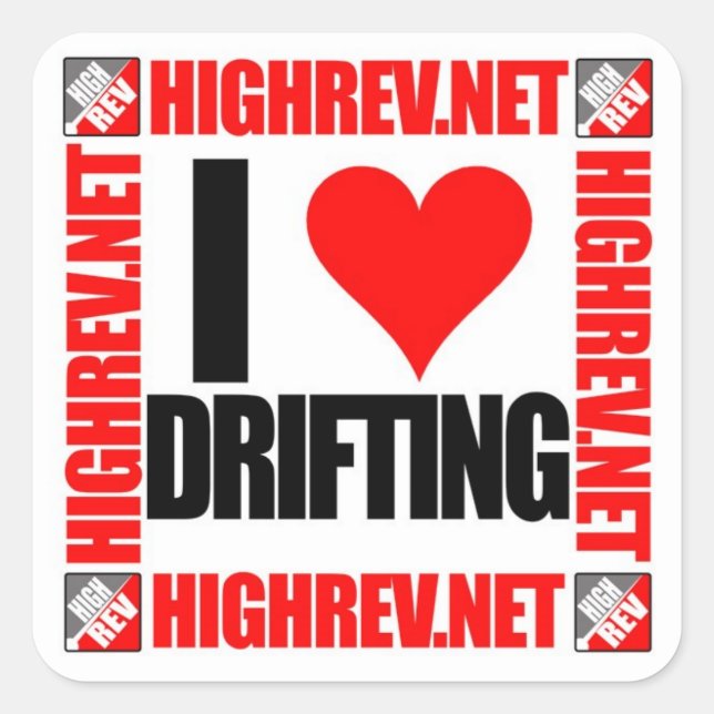 HR I Love Drifting Sticker (Front)