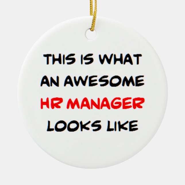 hr manager, awesome ceramic tree decoration (Front)