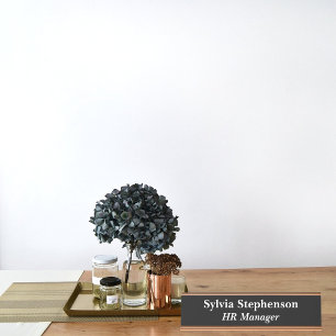 HR Manager Black Desk Name Plate