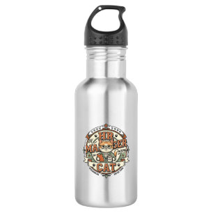 HR Manager Cat HR Manager Cat Vintage Vector Art S 532 Ml Water Bottle