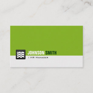 HR Manager - Organic Green White Business Card