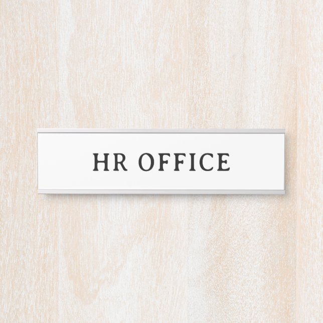 HR OFFICE | Professional Modern Door Name Plate  (Front)