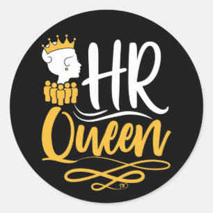 HR Queen Human Resources Manager Women Classic Round Sticker