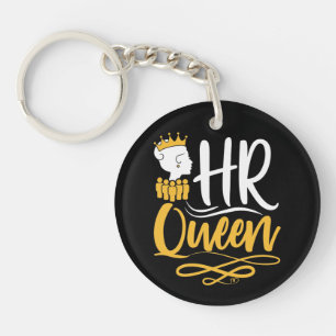 HR Queen Human Resources Manager Women Key Ring
