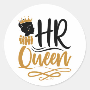 HR Queen Human Resources Women Classic Round Sticker