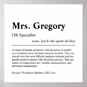 HR Specialist Personalised Gift Poster
