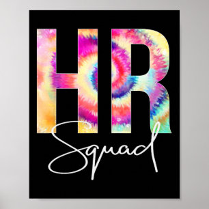 Hr Squad Tie Dye Byck To School Women Appreciation Poster