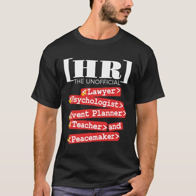 HR Unofficial Funny Human Resources Staff T-Shirt (Front)