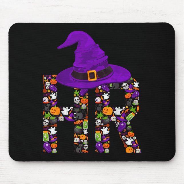Hr Witch Human Resources Pumpkin Halloween Costume Mouse Mat (Front)