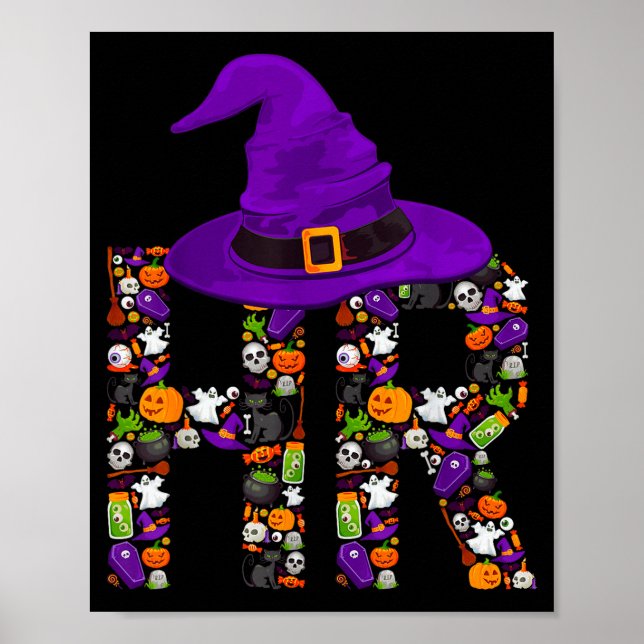 Hr Witch Human Resources Pumpkin Halloween Costume Poster (Front)