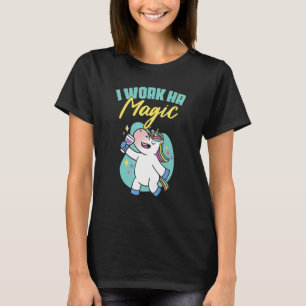 HR Work Magic Unicorn Human Resources Fun Graphic T-Shirt