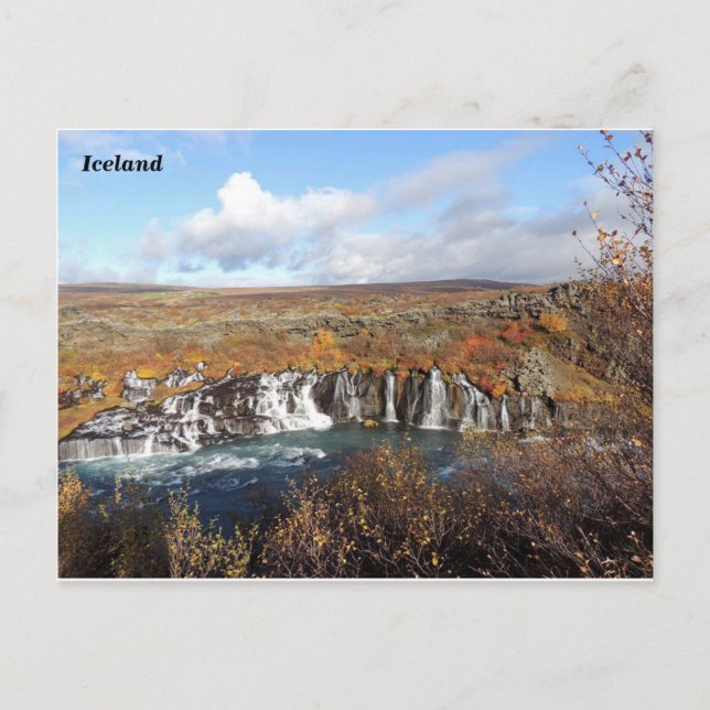 Hraunfossar, Iceland (B) Postcard (Front)