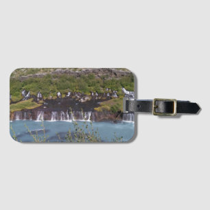 Hraunfossar waterfall in Iceland luggage tag