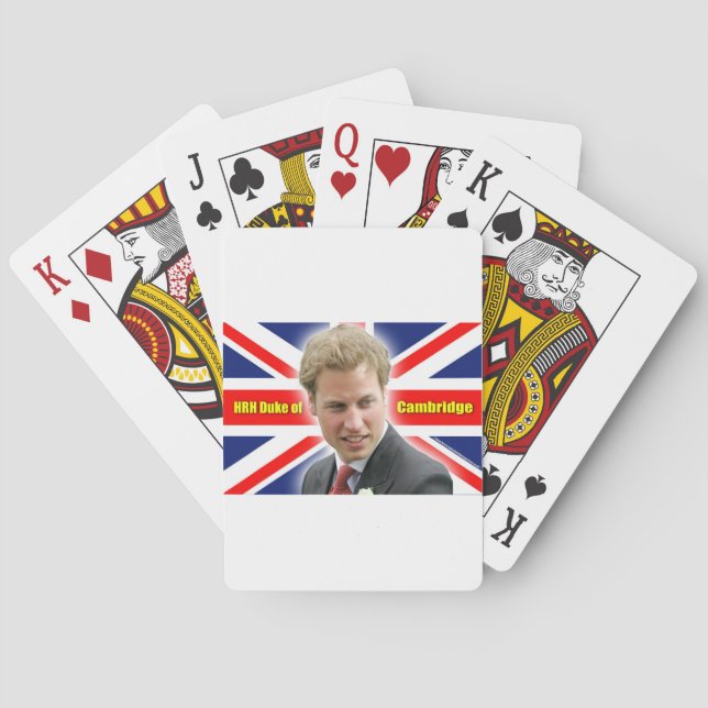 HRH Duke of Cambridge - Stunning! Playing Cards (Back)
