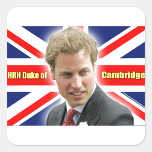 HRH Duke of Cambridge - Stunning! Square Sticker