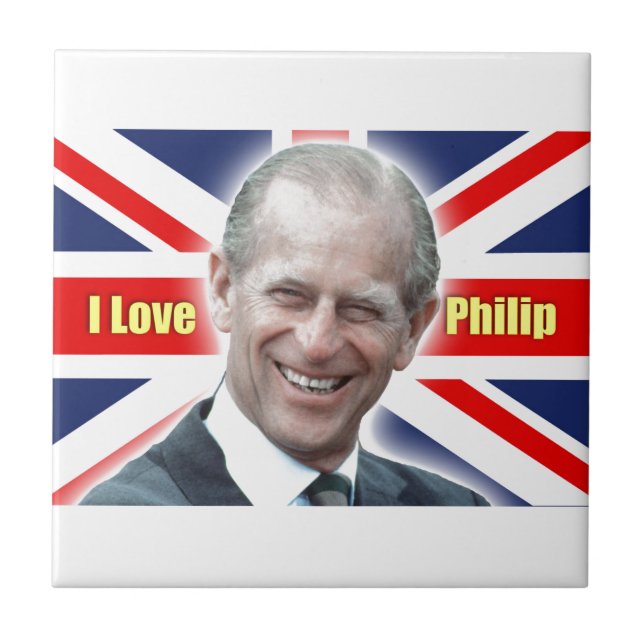 HRH Duke of Einburgh - I love Philip Tile (Front)