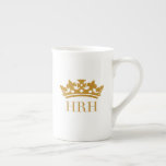 HRH His/Her Royal Highness Crown Mug<br><div class="desc">Want to feel like a Princess? Sip tea out of this very Royal bone china mug and let everyone know you'd like to be addressed as Her/His Royal Highness from now on!  This is also the perfect gift for the Princess or Prince in your life!</div>