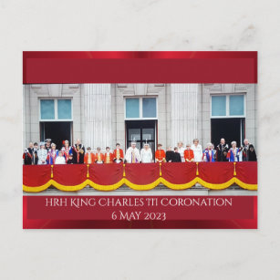 HRH King Charles III Coronation balcony Postcard