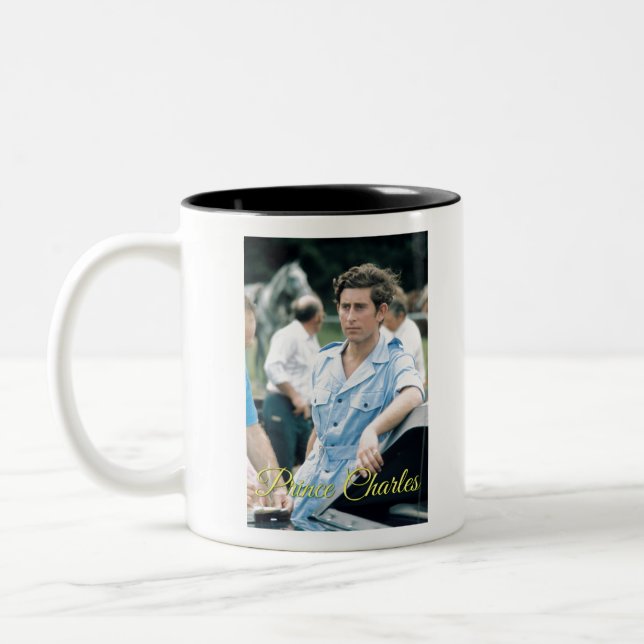 HRH Prince Charles Cowdray 1976 Two-Tone Coffee Mug (Left)