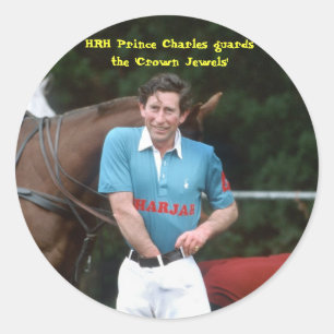 HRH Prince Charles guards the 'Crown Jewels' Classic Round Sticker