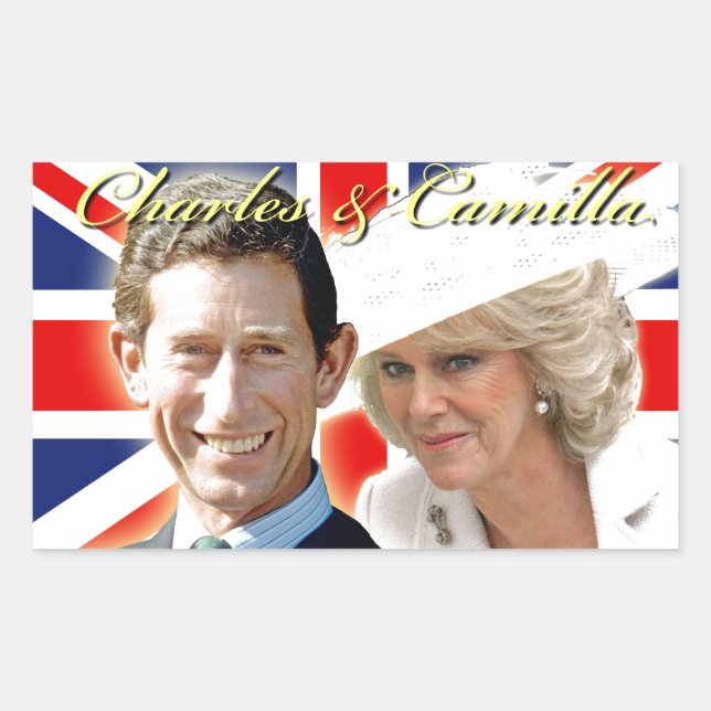 HRH Prince Charles & HRH Duchess of Cornwall Rectangular Sticker (Front)