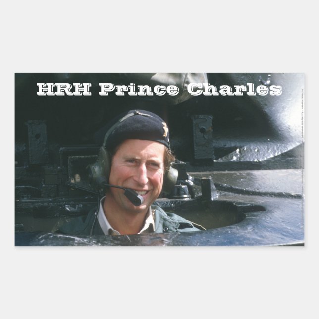 HRH Prince Charles Rectangular Sticker (Front)