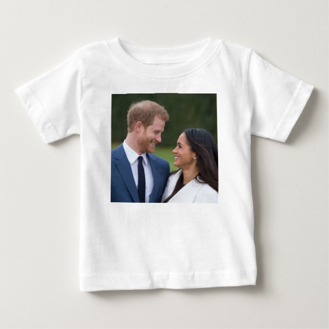 HRH Prince Harry and Meghan Markle Royal Wedding Baby T-Shirt (Front)