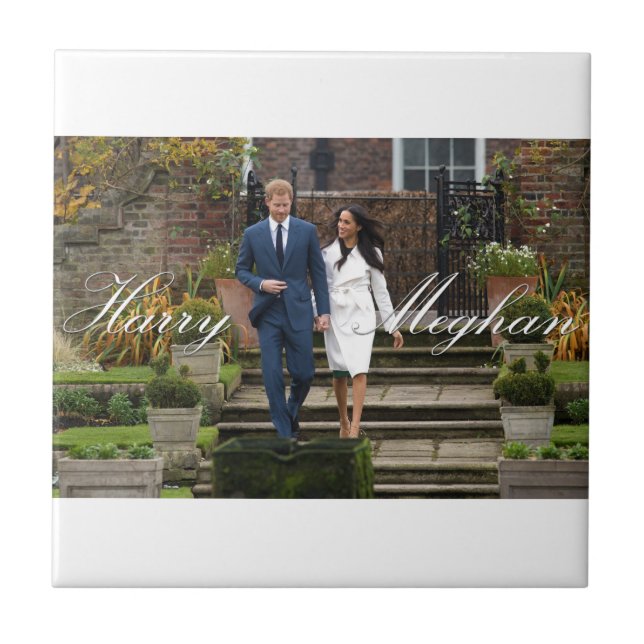 HRH Prince Harry and Meghan Markle Royal Wedding Tile (Front)