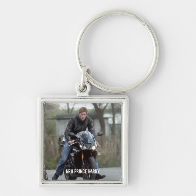 HRH Prince Harry motorbike Key Ring (Front)