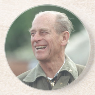HRH Prince Philip laughing Coaster