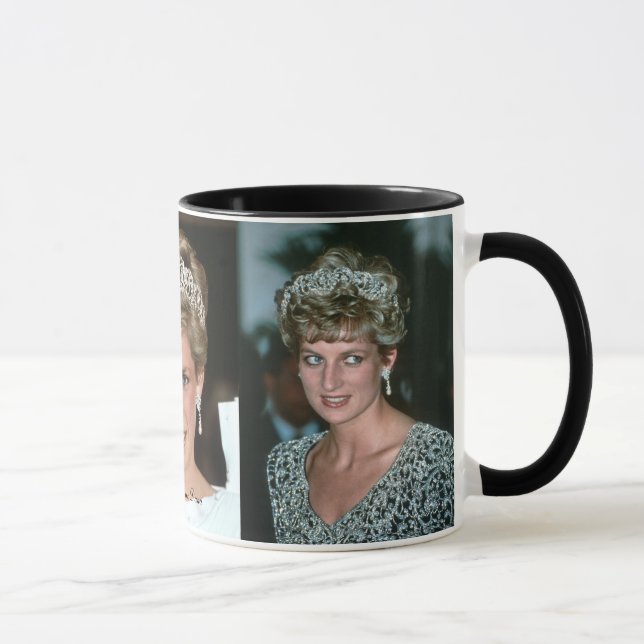 HRH Princess Diana Tiara 3x photos Mug (Right)
