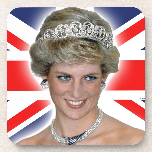 HRH Princess Diana Union Jack Coaster (Front)