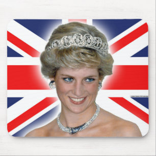 HRH Princess Diana Union Jack Mouse Mat