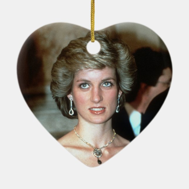 HRH Princess Diana Vienna 1986 Ceramic Tree Decoration (Back)
