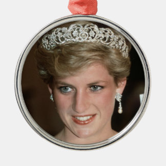 HRH Princess Diana Xmas Metal Tree Decoration
