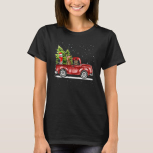Hristmas Cat Lover Ride Red Truck Xmas Santa Hat P T-Shirt