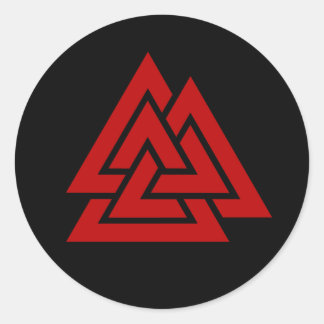 Hrungnir's Heart (red & black) Classic Round Sticker