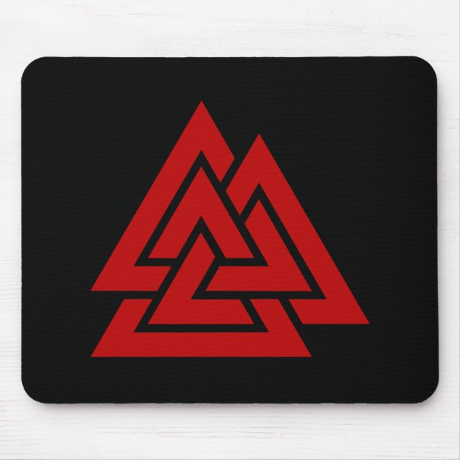 Hrungnir's Heart (red & black) Mouse Mat (Front)