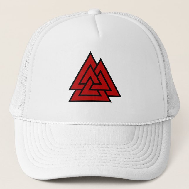 Hrungnir's Heart (red & black) Trucker Hat (Front)