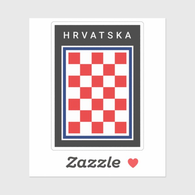 Hrvatska Checker Blue Border (Sheet)