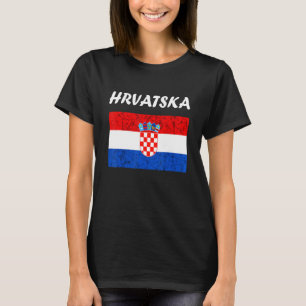 Hrvatska Croatia Croatian Roots Croatian Flag Croa T-Shirt