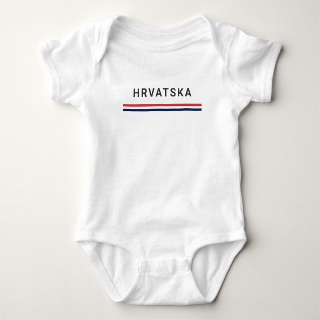 Hrvatska Lines Baby Bodysuit (Front)