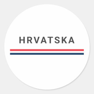 Hrvatska Lines Classic Round Sticker