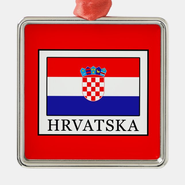 Hrvatska Metal Tree Decoration (Front)
