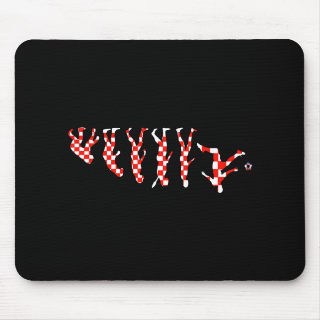 Hrvatska Soccer Team Evolution Croatian Flag Croat Mouse Mat (Front)