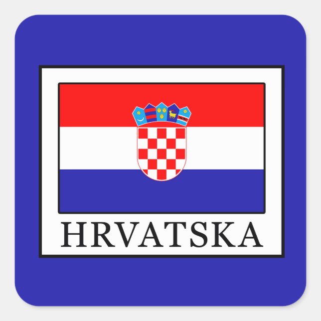 Hrvatska Square Sticker (Front)